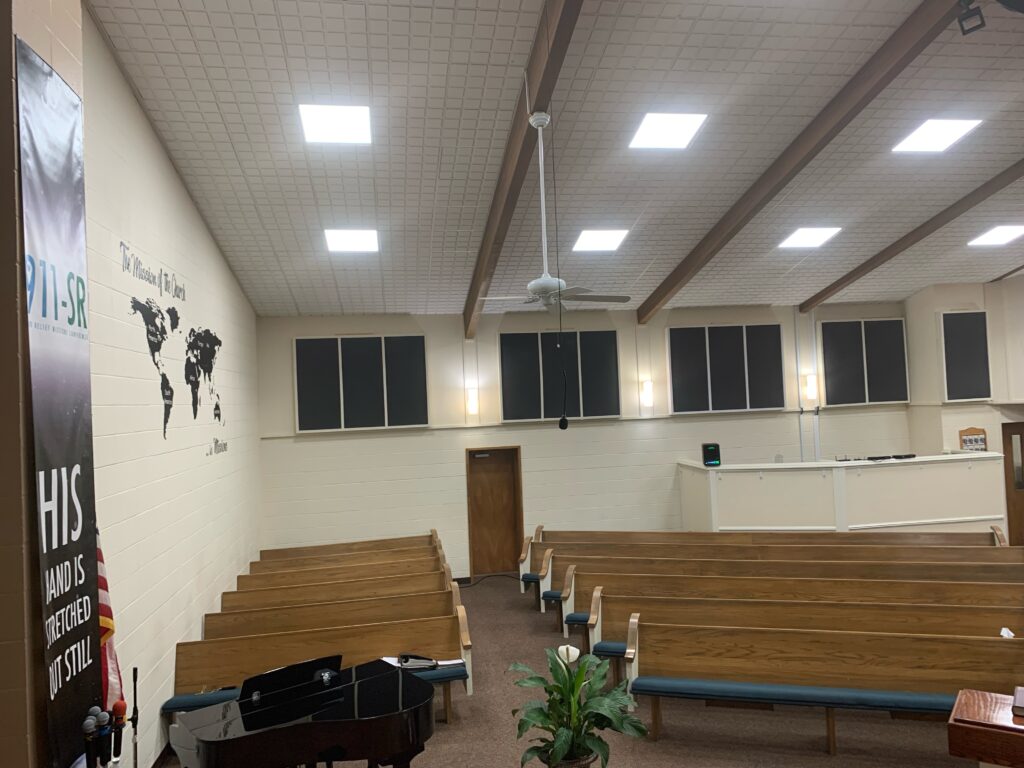 foam panels in church