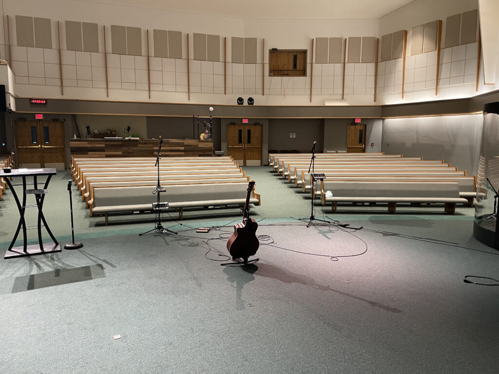 acoustic panels in church